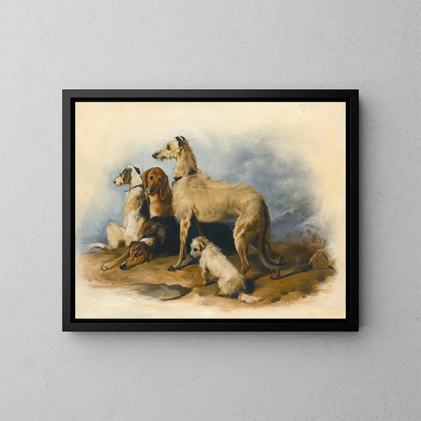 Highland-hundar - Sir Edwin Henry Landseer — inramlat konstverk på väggen