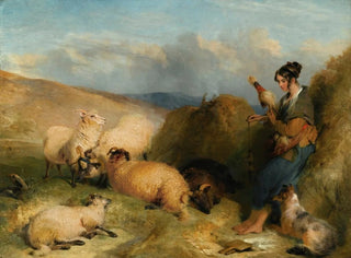 Sir Edwin Henry Landseer - Lassie Herding Sheep.webp
