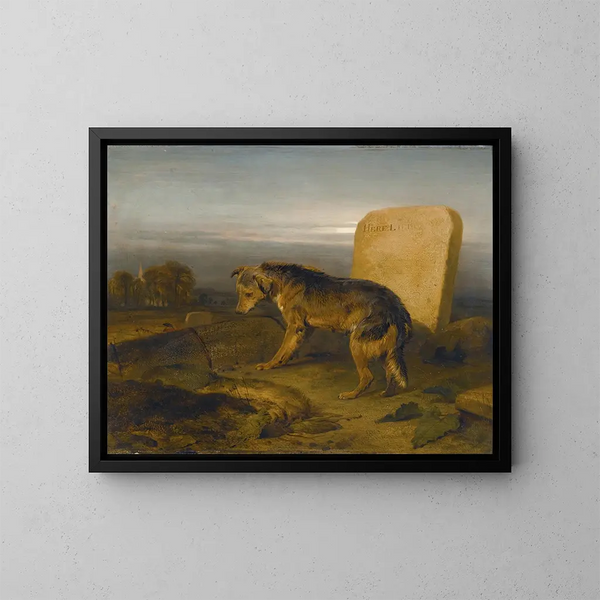 Le pauvre chien - Sir Edwin Henry Landseer — inramlat konstverk på väggen