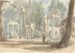 Les Ruines de Leptis Magna såsom de framstod i Virginia Water kungliga park - Sir George Hayter — vy av konstverket