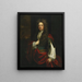 Porträtt av en gentleman klädd i blått med en röd kappa - Sir Godfrey Kneller — inramlat konstverk på väggen