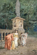 Cache-cache i en engelsk slottspark - Sir Hubert von Herkomer — vy av konstverket