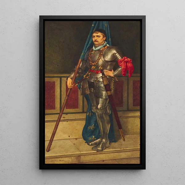 Le Chevalier - Sir James Dromgole Linton — inramlat konstverk på väggen