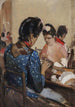 tillverkare av cigaretter i Sevilla - Sir John Lavery — vy av konstverket