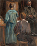 inomhus av konstnärens ateljé - Sir John Lavery — vy av konstverket