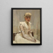 Portrait av en ung kvinna - Sir John Lavery — inramlat konstverk på väggen