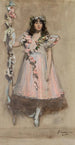 La fille couronnée de guirlandes - Sir John Lavery — vy av konstverket