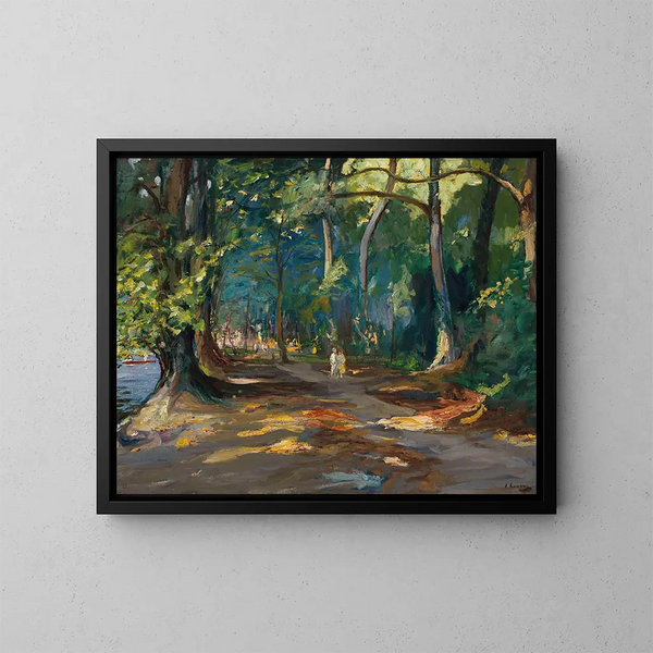 Le chemin près de la rivière Maidenhead - Sir John Lavery — inramlat konstverk på väggen