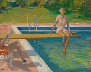 Sir John Lavery - The Viscountess Castlerosse Palm Springs.webp