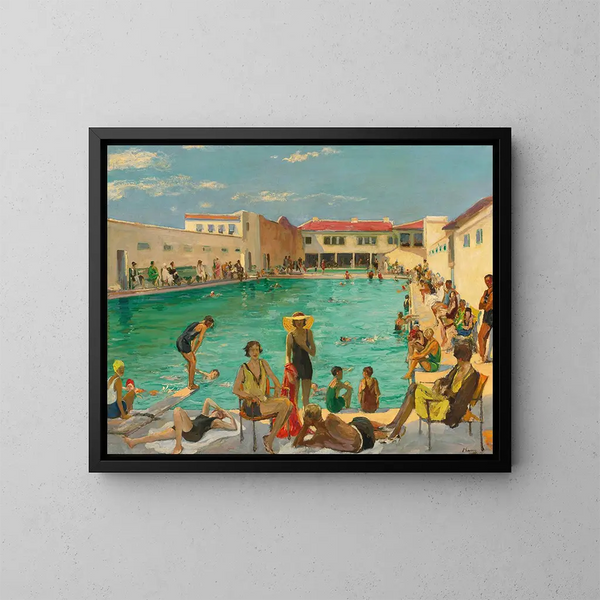 Vinter i Florida - Sir John Lavery — inramlat konstverk på väggen