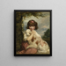 En ung flicka och hennes hund - Sir Joshua Reynolds — inramlat konstverk på väggen