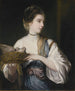 Nancy Reynolds med duvor - Sir Joshua Reynolds — vy av konstverket