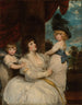 porträtt av Jane, grevinna av Harrington, med sina söner vicomte Petersham och den ärade Lincoln Stanhope - Sir Joshua Reynolds — vy av konstverket