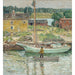 Reproduktion av målningen Sloop à huîtres, Cos Cob - Childe Hassam