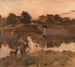 Kväll i Auvers - Jean Charles Cazin — vy av konstverket