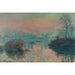Reproduktion av målningen Solnedgång över Seine i Lavacourt, vintereffekt - Claude Monet