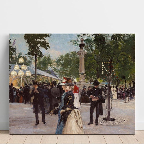 Reproduktion av målningen Sommeraften i Tivoli (1888) - Paul Fischer