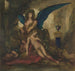 Sphinx i en grotta, kung poet och krigare - Gustave Moreau — vy av konstverket