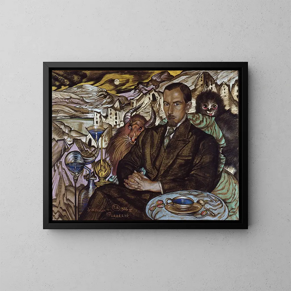 Portrait de Wodzimierz Nawrocki - Stanisław Ignacy Witkiewicz — inramlat konstverk på väggen