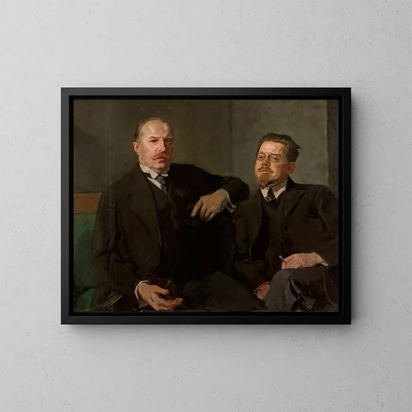 porträtt av Weysenhoff och Władysław Reymont - Stanisław Lentz — inramlat konstverk på väggen