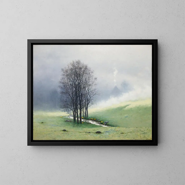 Brume de printemps - Stanisław Witkiewicz — inramlat konstverk på väggen