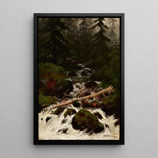 Stanisaw Witkiewicz - Stream in the Forest.webp