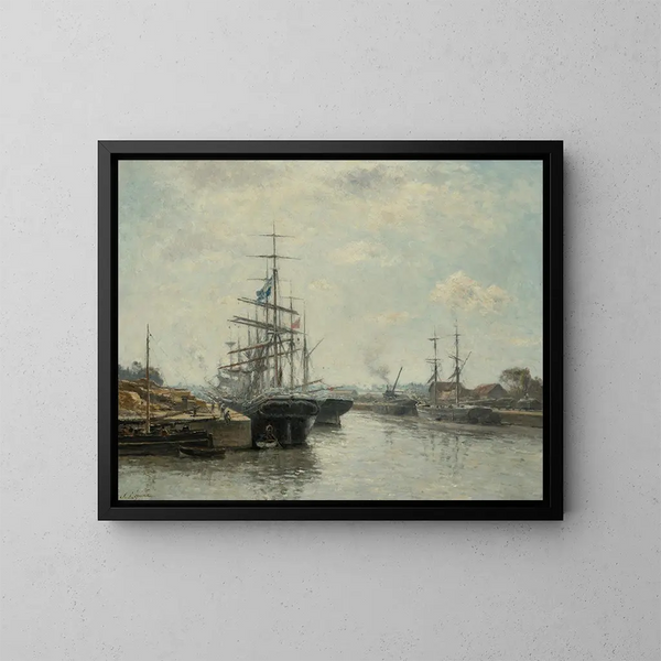 Le Bassin de Saint-Pierre à Caen - Stanislas Lépine — inramlat konstverk på väggen