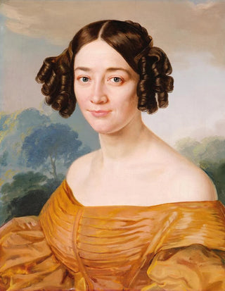 Stanislav Kapsarides - Portrait of a Lady in Yellow Dress portrait of Luise Polckov.webp