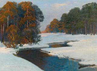 Stefan Popowski - Winter Landscape in the Evening Light.webp