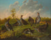 Troupeau de perdrix dans un paysage - Stephen Elmer — vy av konstverket