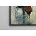 Reproduktion av målningen Strassenszene Mit Frau, Berlin av Lesser Ury