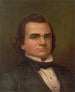 Porträtt i profil av Stephen A. Douglas framifrån - Strobridge Co Lith — vy av konstverket