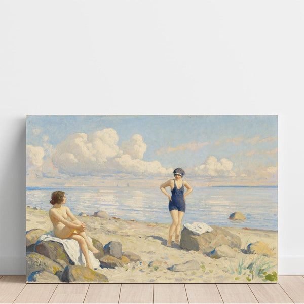 Reproduktion av målningen På stranden - Paul Fischer