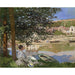 Reproduktion av målningen På Seine-stranden, Bennecourt - Claude Monet