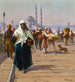 På Galata-bron, Konstantinopel - Fausto Zonaro — vy av konstverket
