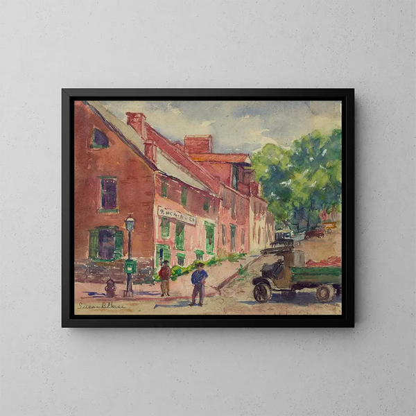 Vieux Georgetown DC - Susan Brown Chase — inramlat konstverk på väggen