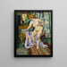 Nu draperad - Suzanne Valadon — inramlat konstverk på väggen