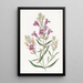 Penstemon à feuilles variées - Sydenham Edwards — inramlat konstverk på väggen