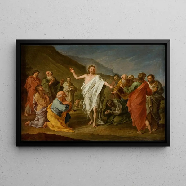 Le Christ apparaissant aux apôtres après la résurrection - Szymon Czechowicz — inramlat konstverk på väggen