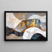 Abstrakt Målning – Mineralfusion | Elegant Väggposter med Gyllene Detaljer och Matt Effekt