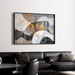 Abstrakt Målning – Mineralfusion | Elegant Väggposter med Gyllene Detaljer och Matt Effekt