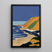Färgglad Målning – Sommar Kust Vintage | Poster Marin Landskapsstil Retro