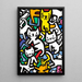 Pop Art-målning – Dans av Feline | Färggör poster av stiliserade katter