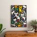 Pop Art-målning – Dans av Feline | Färggör poster av stiliserade katter