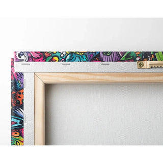 Tableau Pop Art – Jungle Féline | Affiche Colorée Chats Fantaisistes | Poster Graffiti Urbain et Ludique pour Déco Tendance et Déjantée