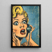 Pop Art-målning – Surprise i Telefon | Poster Vintage Retro Stil BD