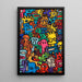 Pop Art-målning – Figurers univers | Poster i färgglad Keith Haring-stil