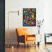 Pop Art-målning – Figurers univers | Poster i färgglad Keith Haring-stil