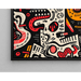 Pop Art Målning – Dekonstruerad Ansikte | Poster Abstrakt Färgglad Grafisk Stil