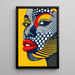 Pop Art-målning – Popansikte | Poster med färggrafisk stil Lichtenstein